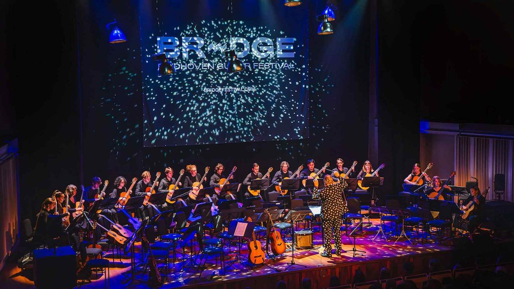 Het Nederlands Jeugd Gitaar Orkest. (Foto: Nonja de Roo)