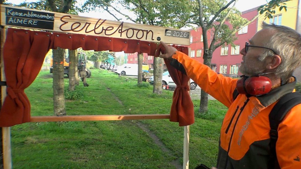 Boomkunstenaar Jos Bregman zorgt dat de gekapte bomen een tweede leven krijgen. (Foto: aangeleverd)