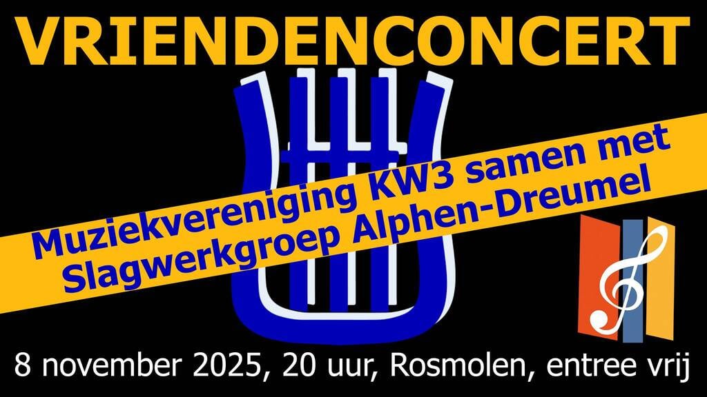Gezamenlijk optreden Muziekvereniging Koning Willem III en Slagwerkgroep Alphen / Dreumel