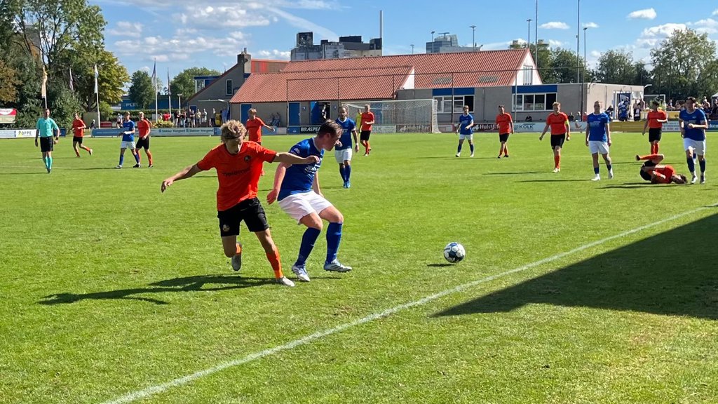 moment uit de wedstrijd. Eigen foto S.V. Nieuwleusen.