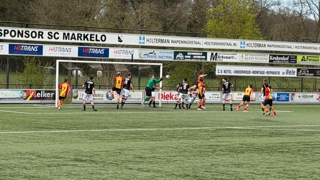moment uit de wedstrijd. Eigen foto S.V. Dalfsen.