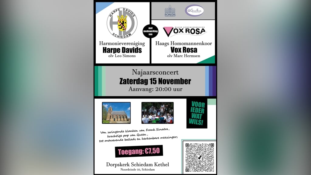 Dubbelconcert Harpe Davids & Vox Rosa