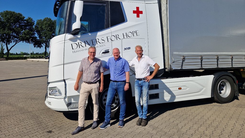 de oprichters van Drivers for Hope: vlnr. Arjan Jans, Bas Timmerman en Gerard Dunnink.
