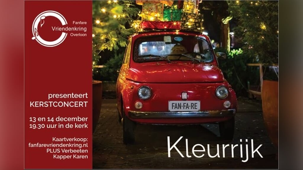 Fanfare Vriendenkring Overloon Kerstconcert ‘Kleurrijk’