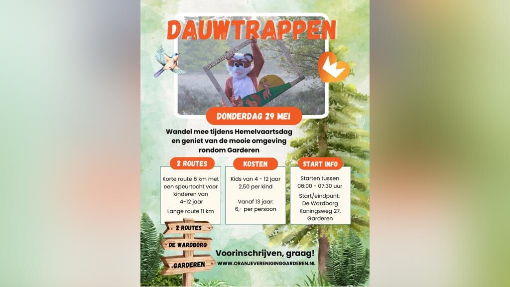 Kom dauwtrappen op Hemelvaartsdag