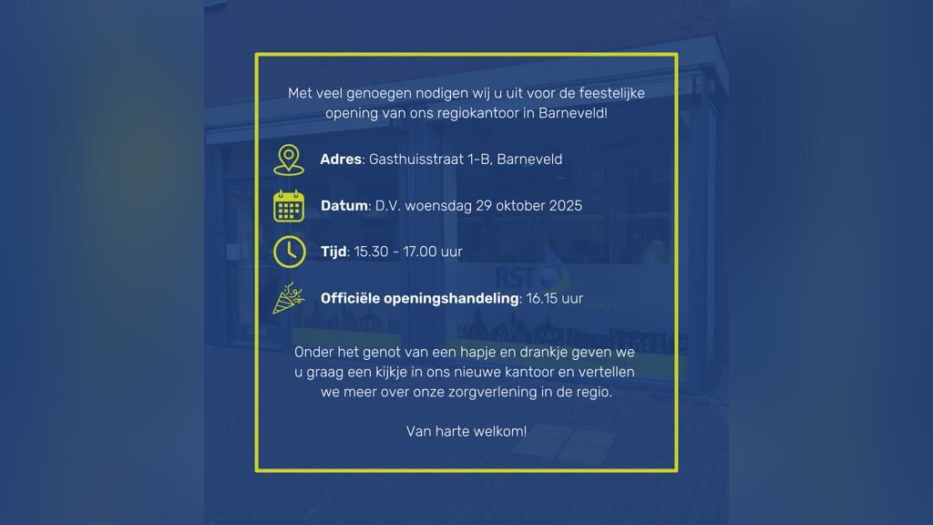 Nieuw kantoor RST Zorgverleners in Barneveld Centrum