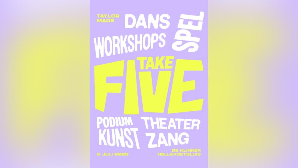 Taylor Made met ‘Take Five’ in Buurthuis de Klinker
