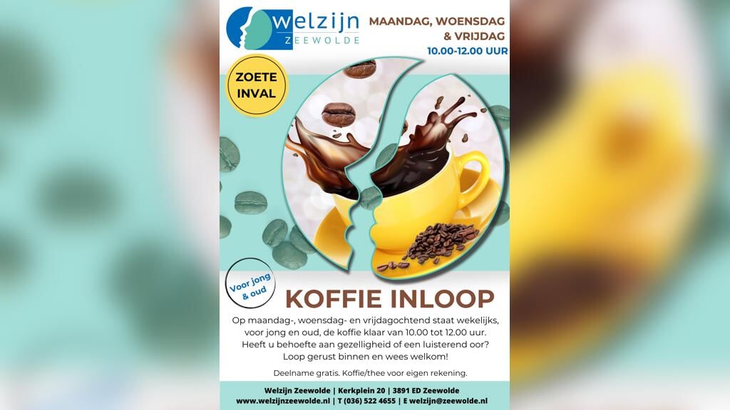 Koffie inloop, zoete inval