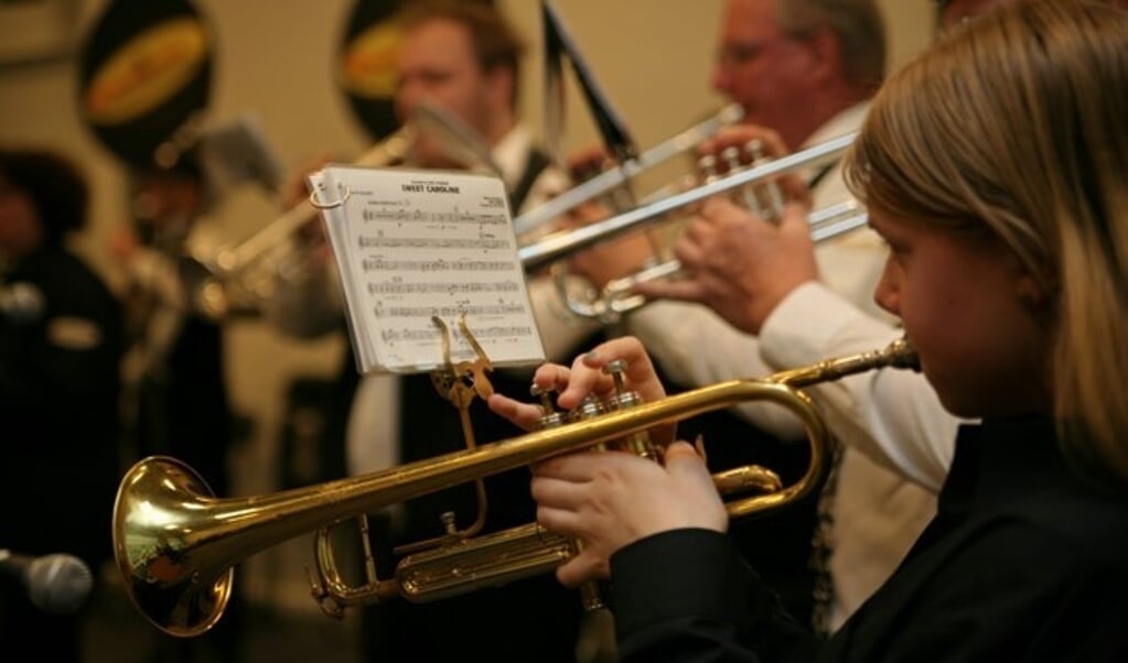 Amusementsorkest Muziekenzo speelde onder andere Sweet Caroline. (Foto: Lennart van den Berg)