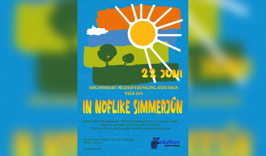 Noflike Simmerjûn, picknickconcert muziekvereniging Jeduthun