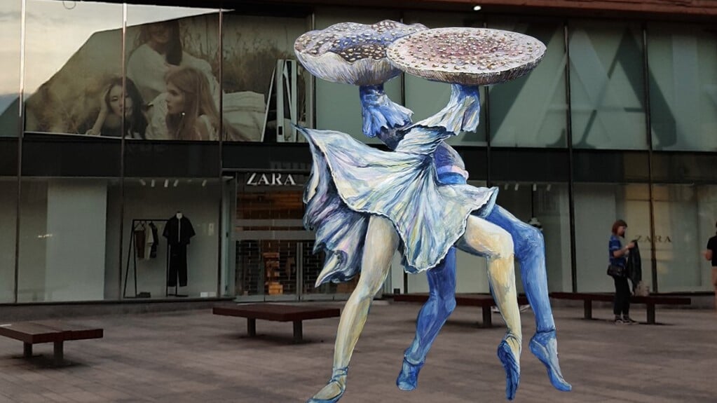 Virtueel kunstwerk van Jan Coenen in de DDAMA-Art-Route-App . (Archieffoto: Almere DEZE WEEK)