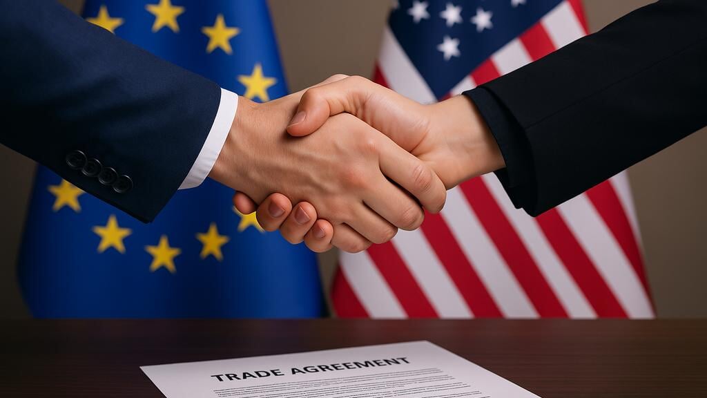 Het handelsakkoord tussen de EU en de VS biedt duidelijkheid, maar de situatie is 'verre van ideaal' (Foto: AI)