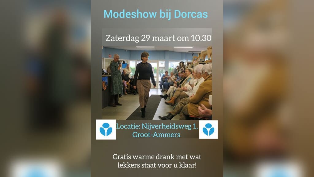 Modeshow in de Dorcaswinkel in Groot-Ammers