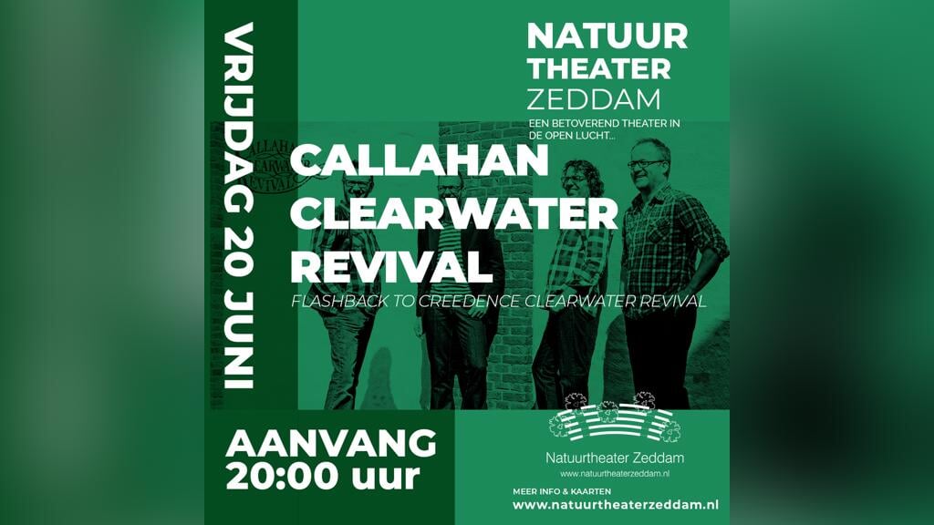 Swamp rock in Natuurtheater Zeddam, Callahan Clearwater Revival brengt Creedence Clearwater Revival