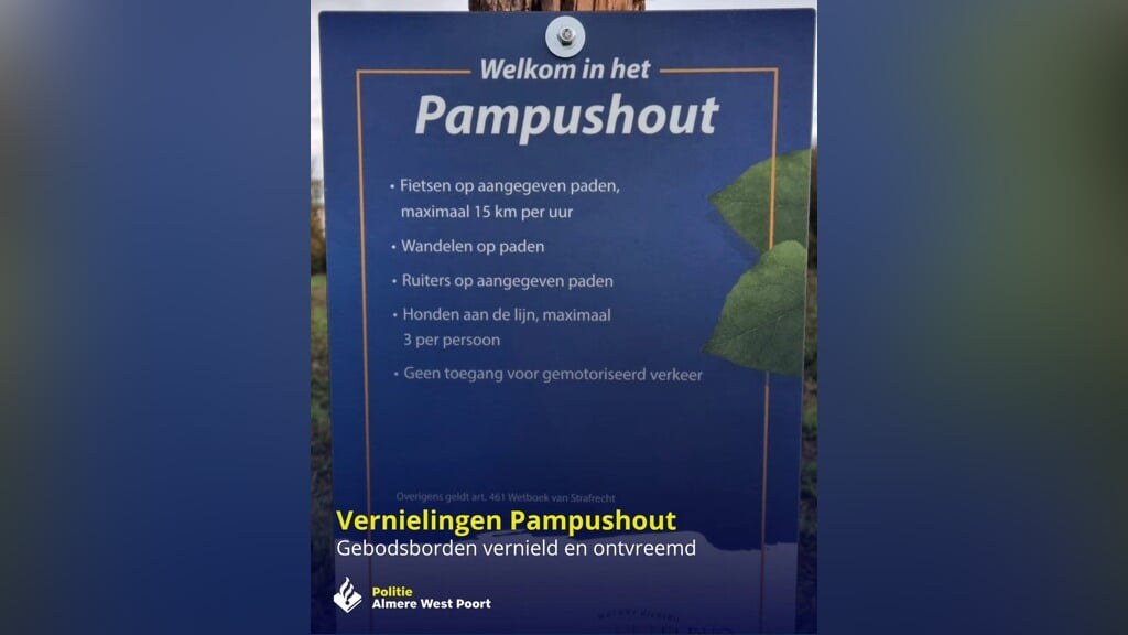 (Foto: Facebook.com/politiealmerewestpoort)
