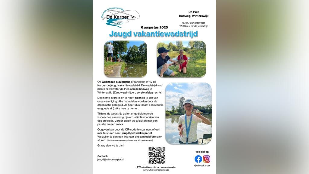 Jeugd Vakantiewedstrijd - WHV de Karper