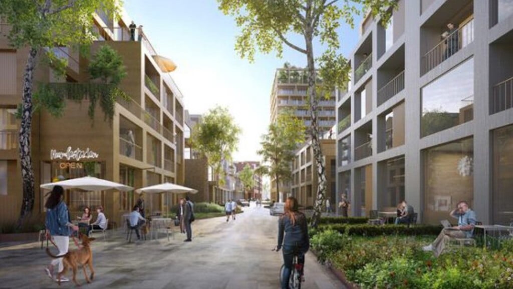 Sfeerimpressie van de Hoogschoutweg, de nieuwe naam voor
de rondgaande weg van Randstad 21 (Foto: aangeleverd)