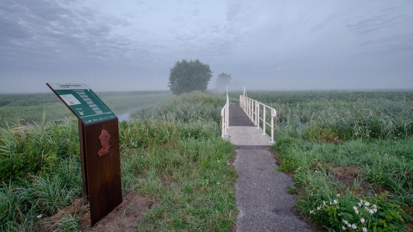 Een stukje van de Toalroute, uitgezet in Oost-Groningen. 