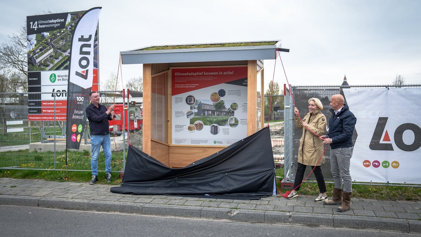 Ook het bouwbord is gemaakt van duurzame materialen. Foto: WR Visuals & Media.