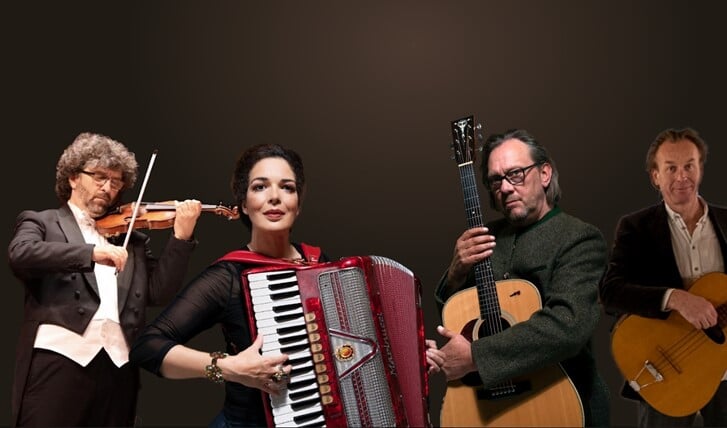 Violist Igor Ruhadze en Caroline in 't Veld & band geven samen een winterconcert. (Foto: aangeleverd)