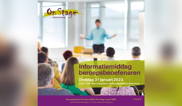 Informatiemiddag Almere On Stage (Foto: aangeleverd)