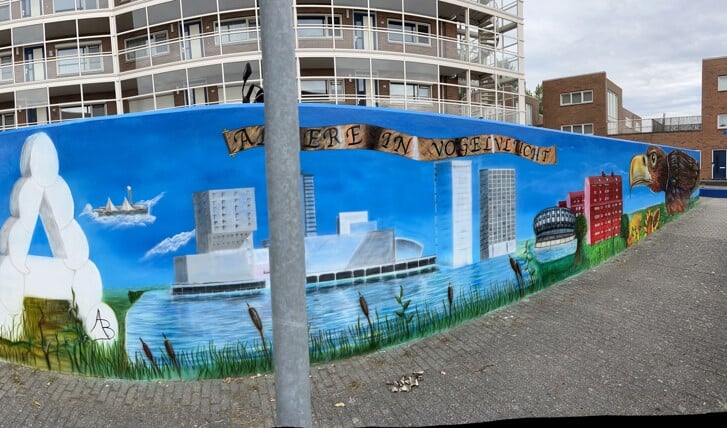 De muurschildering aan de Palembangweg (Foto: René Verschuren)
