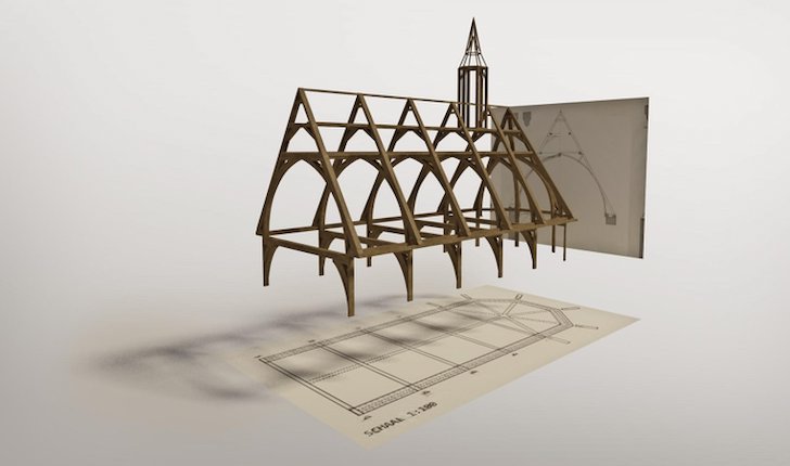 Reconstructie kerkkap (Bron: Jan de Rode)