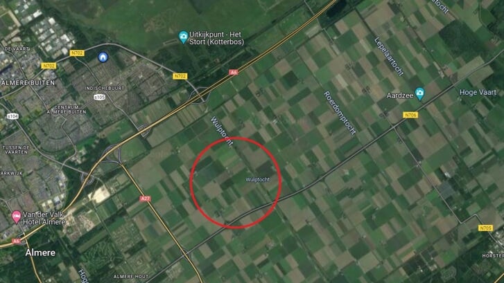 De mogelijke locatie van de kazerne (Foto: Google)