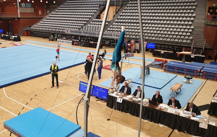 Tim Verhoeven van Turning Spirit Almere in actie in de ringen. (Foto: Almere DEZE WEEK)