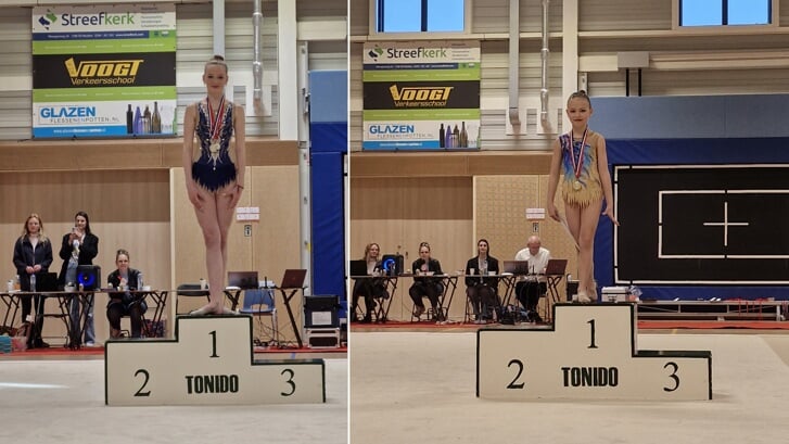 Anne de Lange en Pelya Filippova wonnen goud en werden districtskampioen. (Foto: aangeleverd)