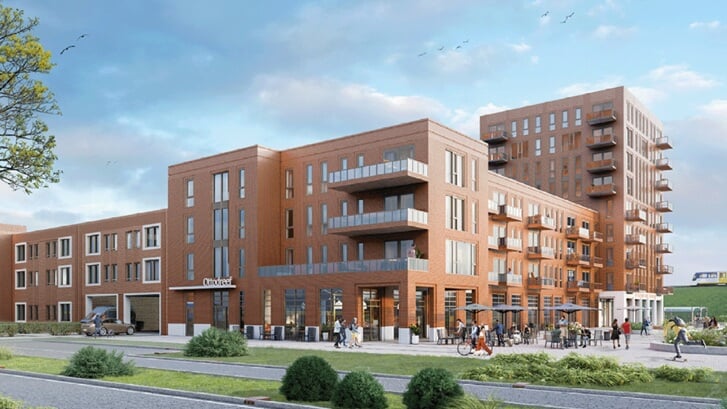 De ontwikkelaar wil een soortgelijk project als in Dronten bouwen op het complex (Foto: MaMa Vastgoed)