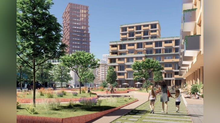 Een idee hoe de Oostkavels ingericht zouden kunnen worden. (Foto: aangeleverd)