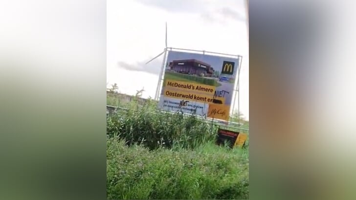 Bewoners van Oosterwold maken bezwaar tegen de komst van een McDonald's. (Foto: aangeleverd)