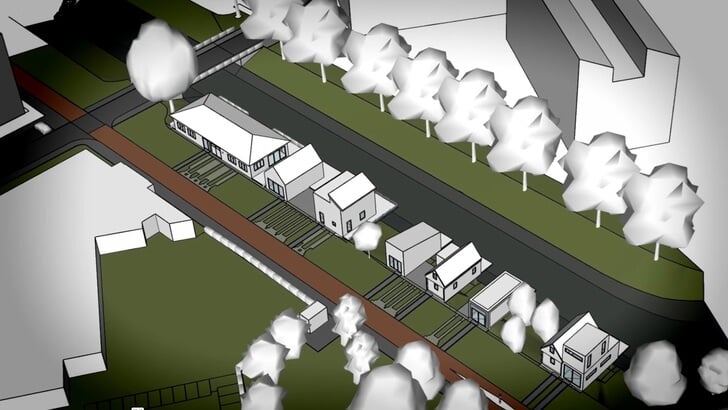 De woningen langs het water bij het Gemberpad (Foto: aangeleverd)
