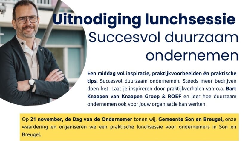 Uitnodiging lunchsessie: Succesvol duurzaam ondernemen