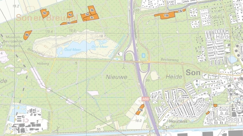 Niet herstelde bomen weg bij Oud Meer, Bosgebied West en Gentiaanlaan
