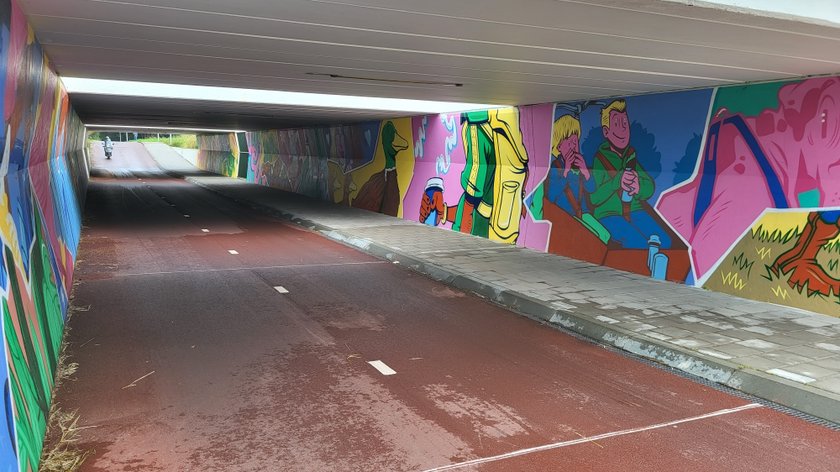 Basisschoolleerlingen geven tunnel een frisse uitstraling