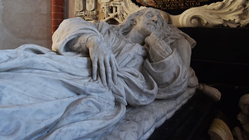 Het praalgraf van Adriaan Clant in de kerk van Stedum.