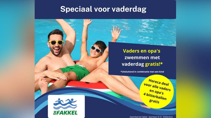 Gratis zwemmen op Vaderdag