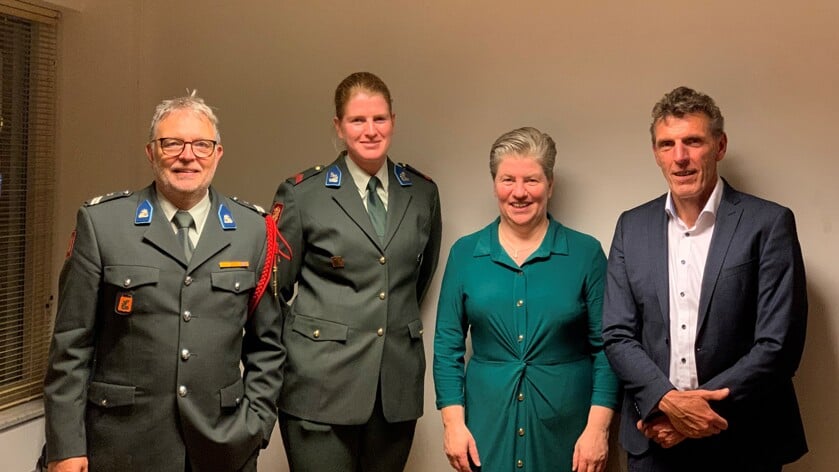 Bert Raangs, Helma Tanis, Yvonne de Vries-Vreugdenhil en Dick Anholts.