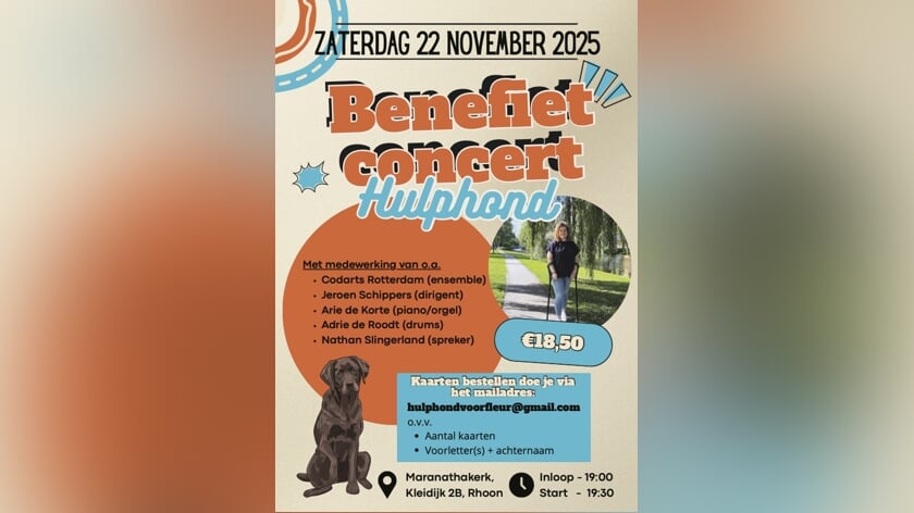 Benefietconcert voor hulphond Fleur
