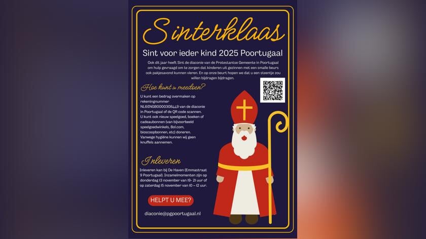 Sinterklaasactie 2025 van de Protestantse Gemeente in Poortugaal