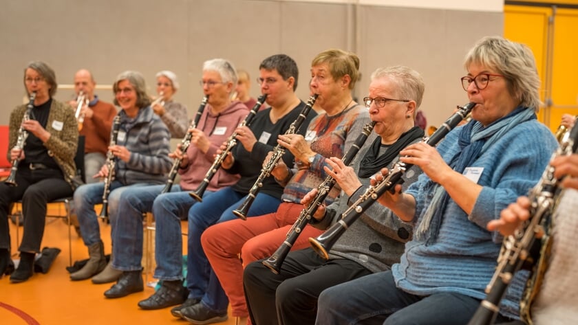 Volwassenen leerden in het Nieuw Talent Orkest Eemsdelta in korte tijd een instrument te bespelen.