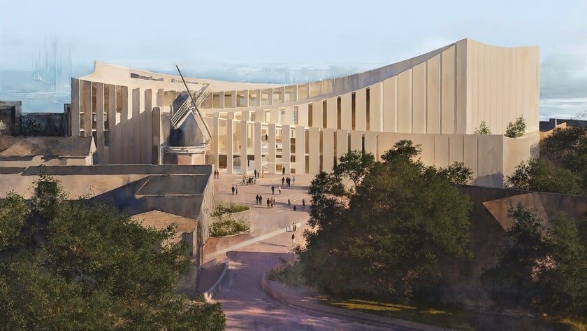 Zo moet het nieuwe Huis van Cultuur en Bestuur Eemsdelta eruit gaan zien.