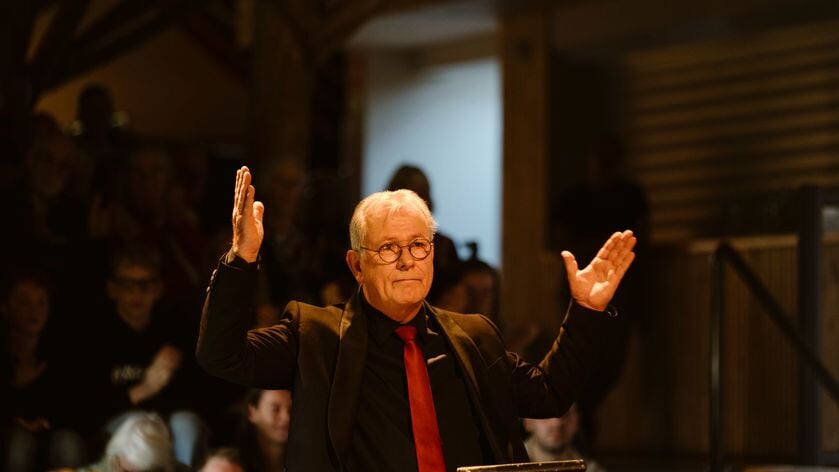 Henk Smit tijdens zijn afscheidsconcert. Foto: Anne van Wijk. 