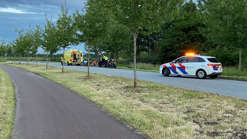 Motorrijder gaat onderuit op Bestseweg