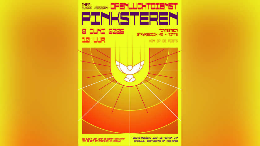 Pinksterdienst in de open lucht op 8 juni in Tinte