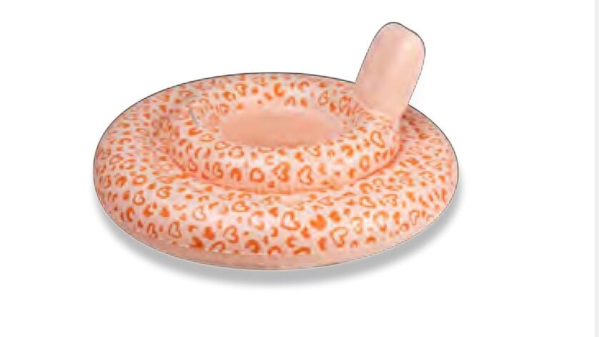 Veiligheidswaarschuwing Babyfloat met panterprint (0-1 jaar)