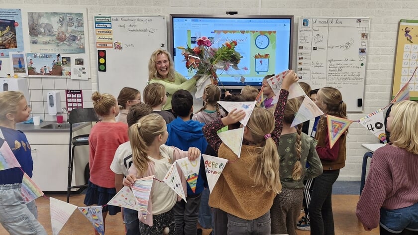Juf Nicolette van De Schelp 40 jaar in het onderwijs