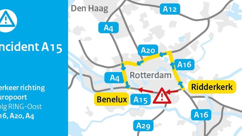 Vertraging richting Europoort